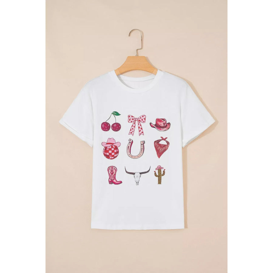 Coquette Cowgirl Elements Printed Relaxed Tee Apparel and Accessories