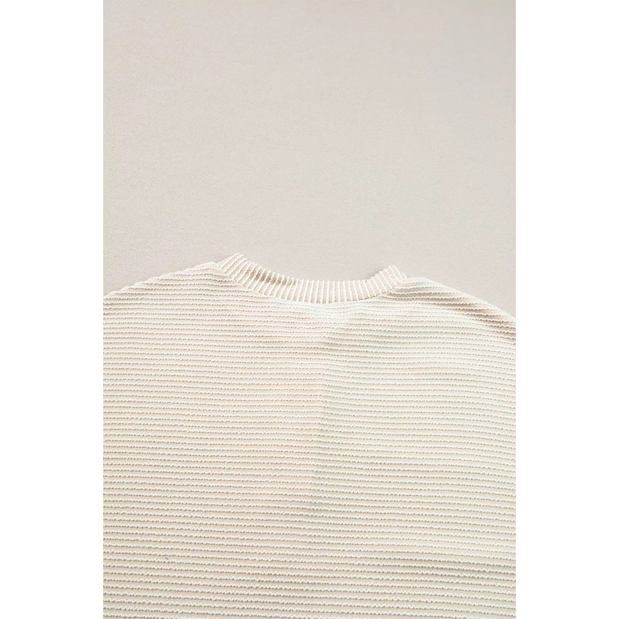 Corded Texture Lantern Sleeve Buttons Henley Sweatsuit Apparel and Accessories