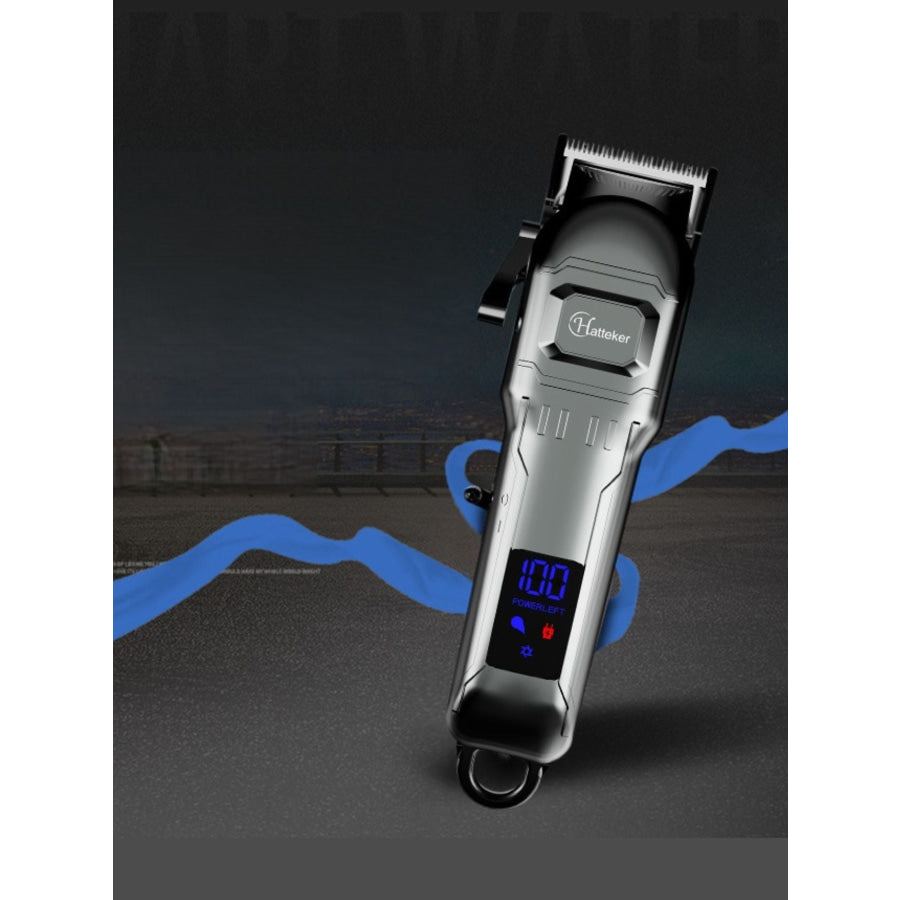 Cordless Hair Clipper with LED Display Silver / One Size Apparel and Accessories