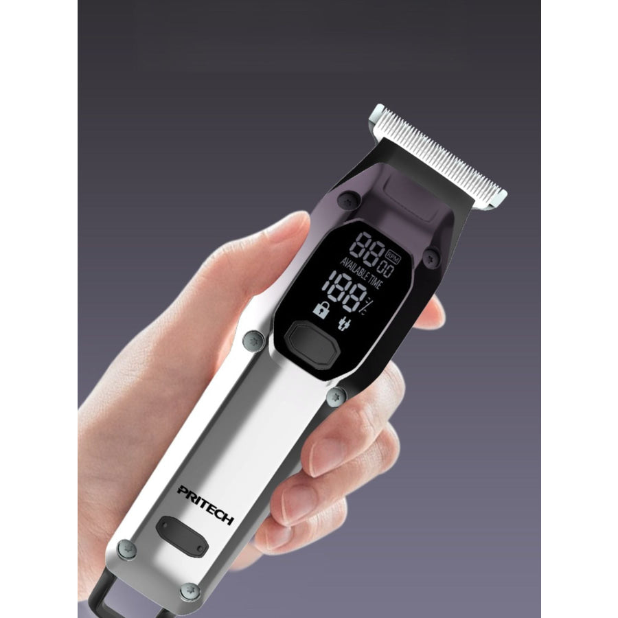 Cordless Hair Clipper with LED Display Silver / ONESIZE Apparel and Accessories