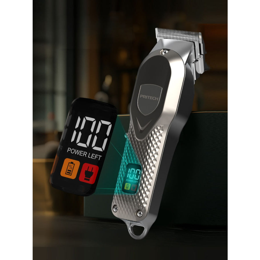 Cordless Hair Clipper with LED Display Silver / ONESIZE Apparel and Accessories