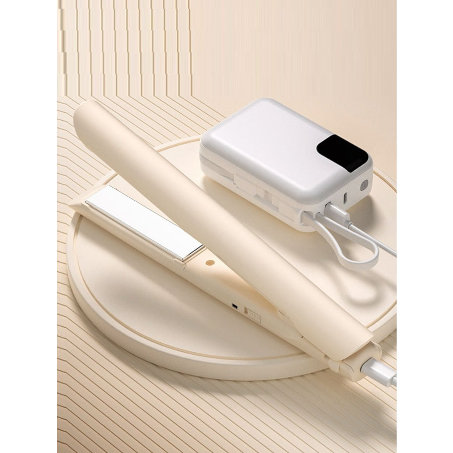 Cordless Rechargeable Hair Straightener Ivory / ONESIZE Apparel and Accessories