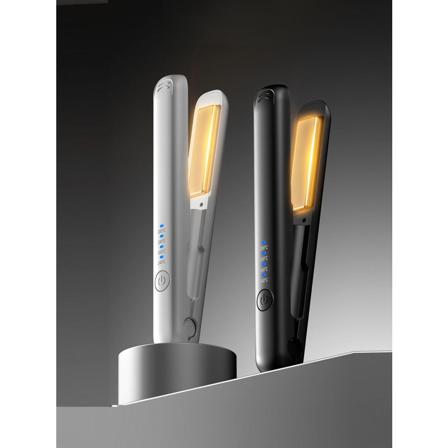 Cordless Rechargeable Hair Straightener White / One Size Apparel and Accessories