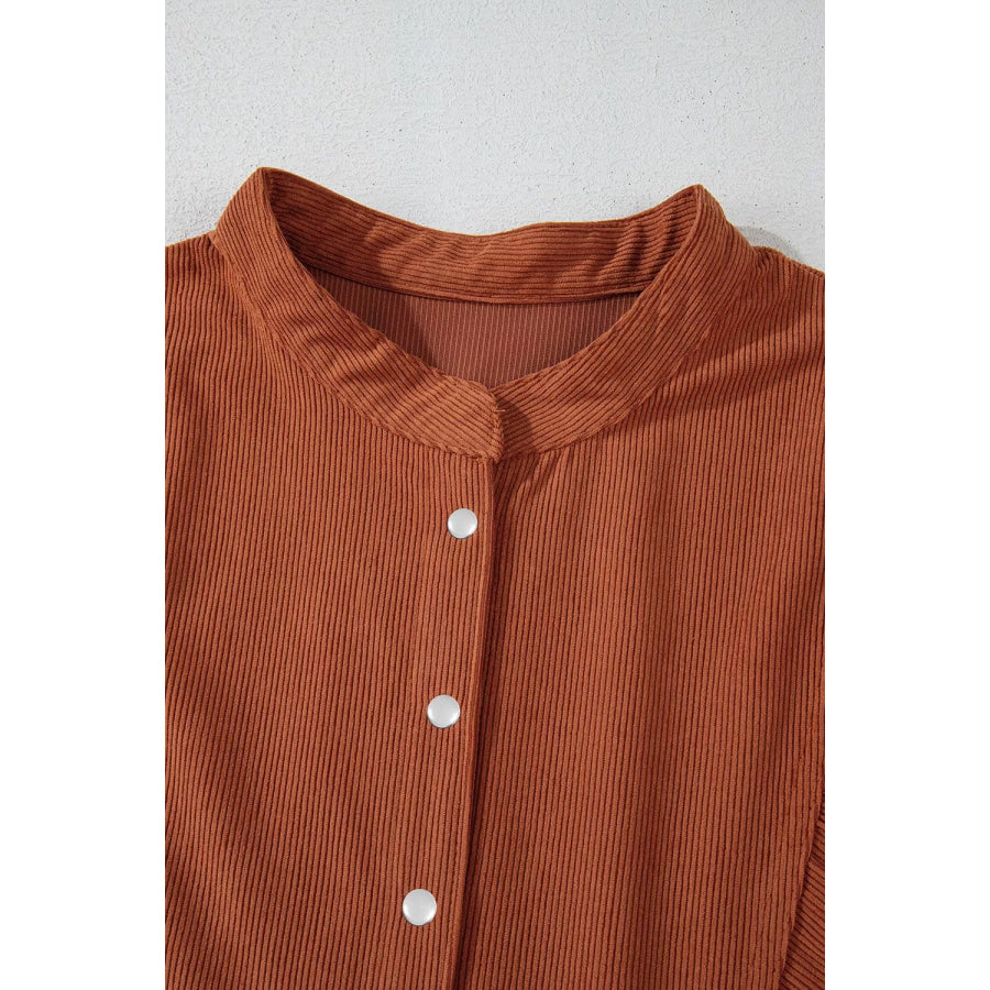 Corduroy Button-Down Babydoll Dress Apparel and Accessories