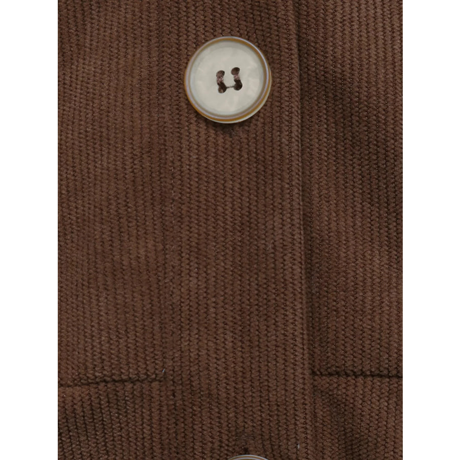 Corduroy Button-Down Maxi Dress Apparel and Accessories