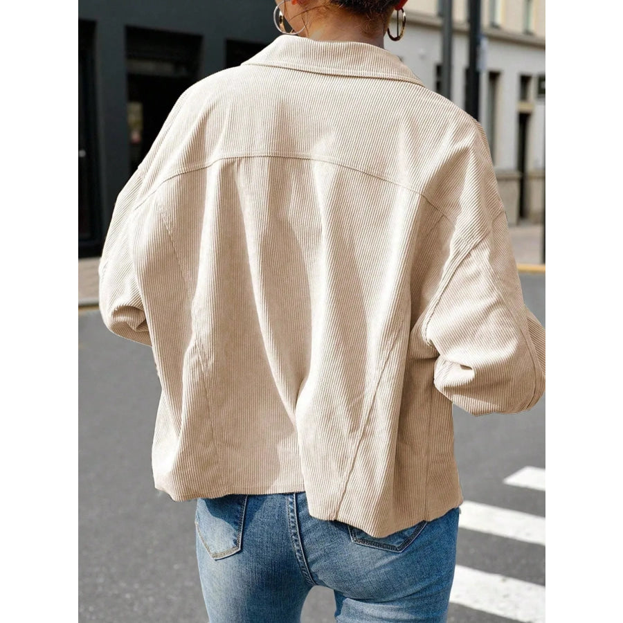 Corduroy Button-Down Shacket Apparel and Accessories