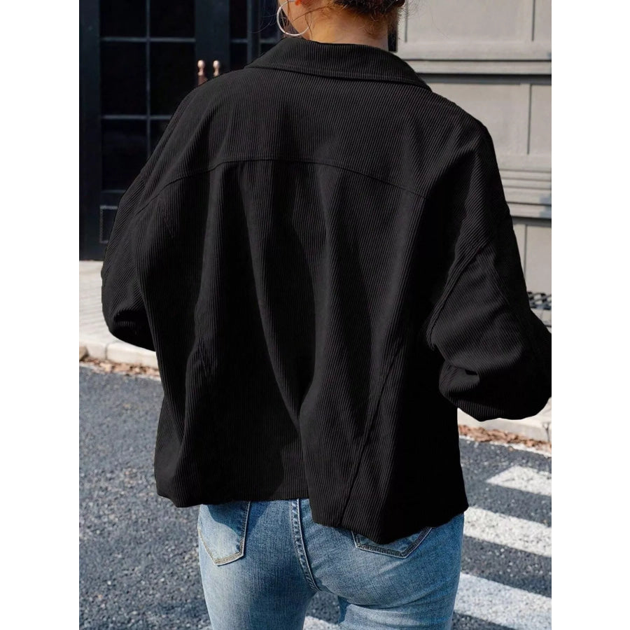 Corduroy Button-Down Shacket Apparel and Accessories