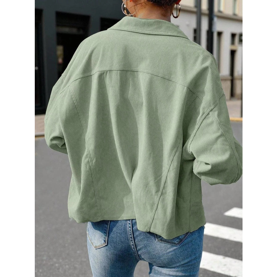 Corduroy Button-Down Shacket Apparel and Accessories