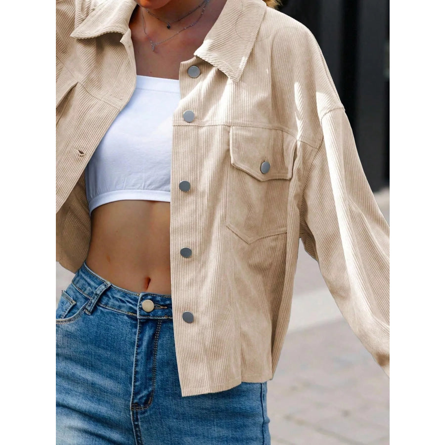 Corduroy Button-Down Shacket Apparel and Accessories