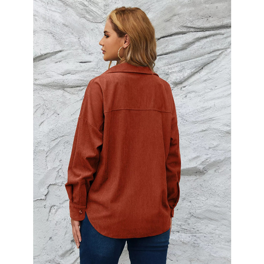 Corduroy Button-Up Shirt Apparel and Accessories
