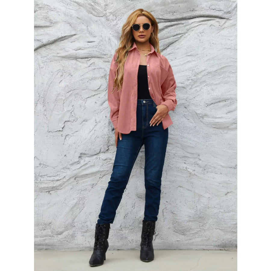 Corduroy Button-Up Shirt Apparel and Accessories