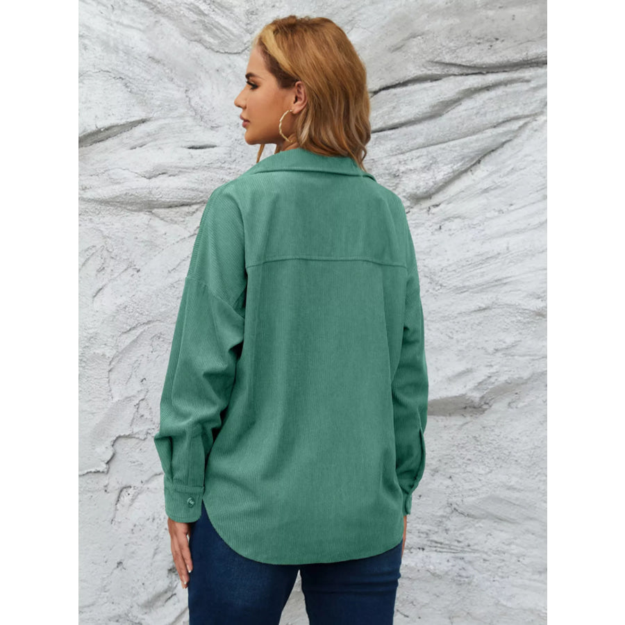 Corduroy Button-Up Shirt Apparel and Accessories