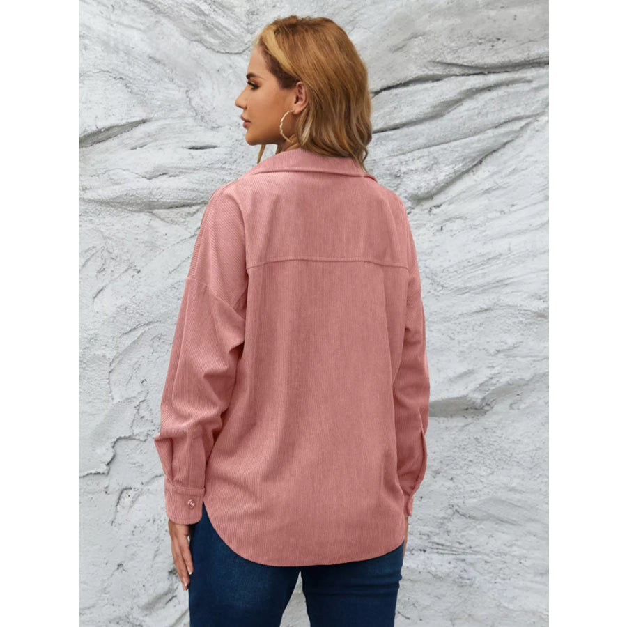 Corduroy Button-Up Shirt Apparel and Accessories