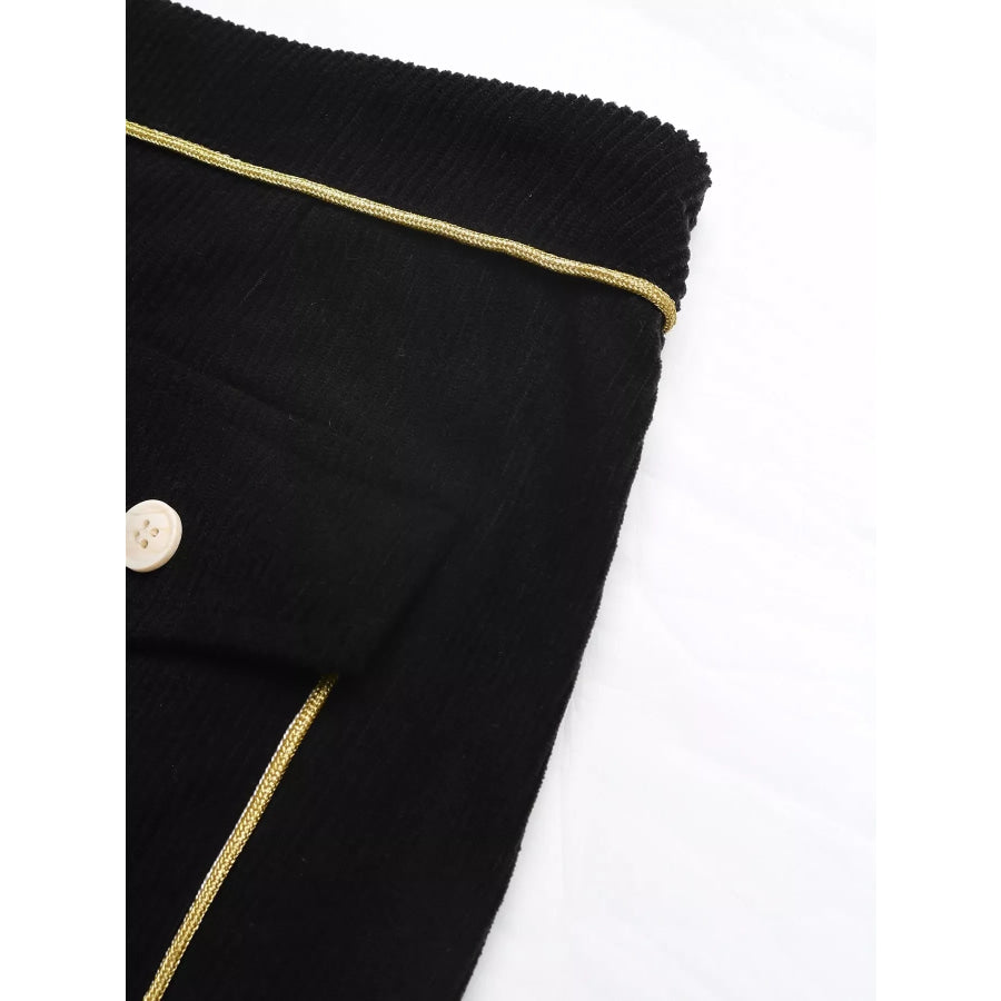 Corduroy Midi Skirt Apparel and Accessories