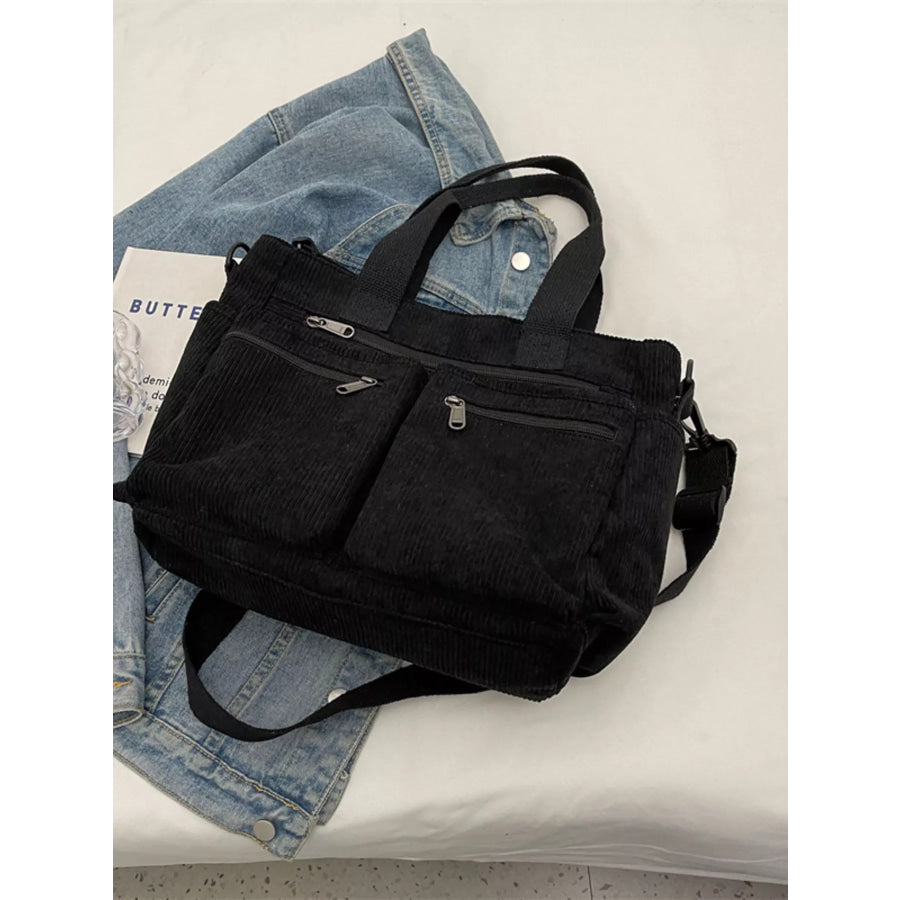 Corduroy Multi-Pocket Crossbody Bag Apparel and Accessories