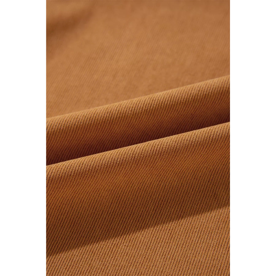 Corduroy Puff Sleeve Mini Dress Apparel and Accessories