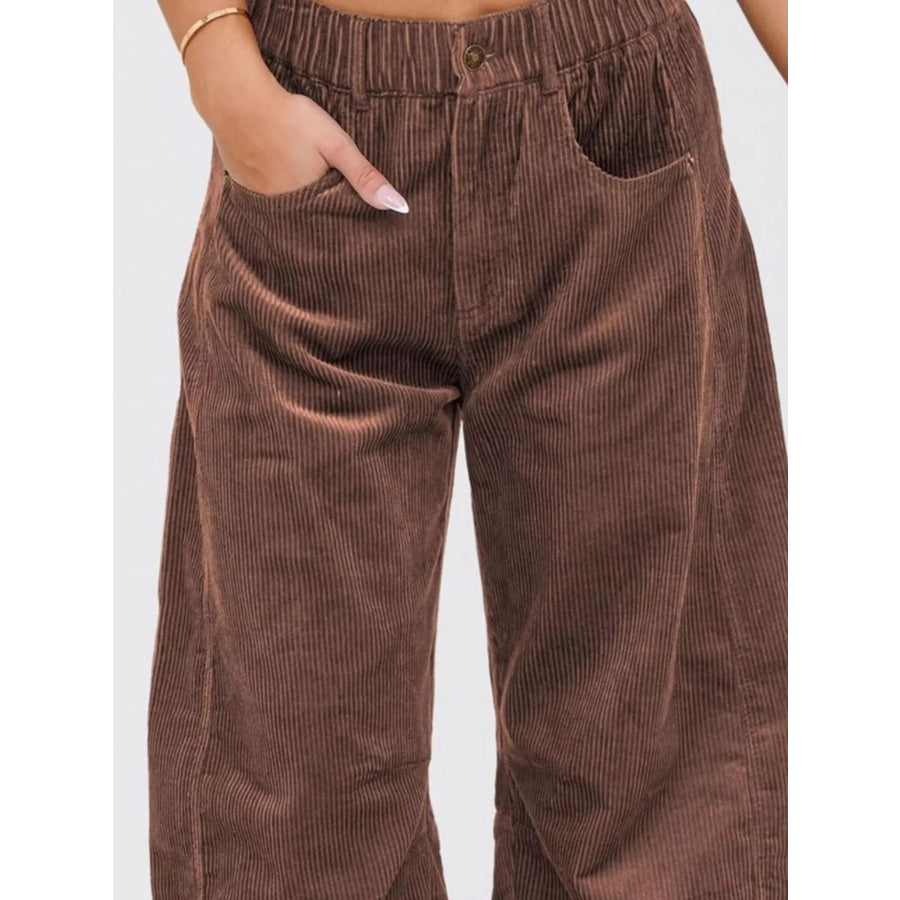 Corduroy Wide Leg Pants Apparel and Accessories