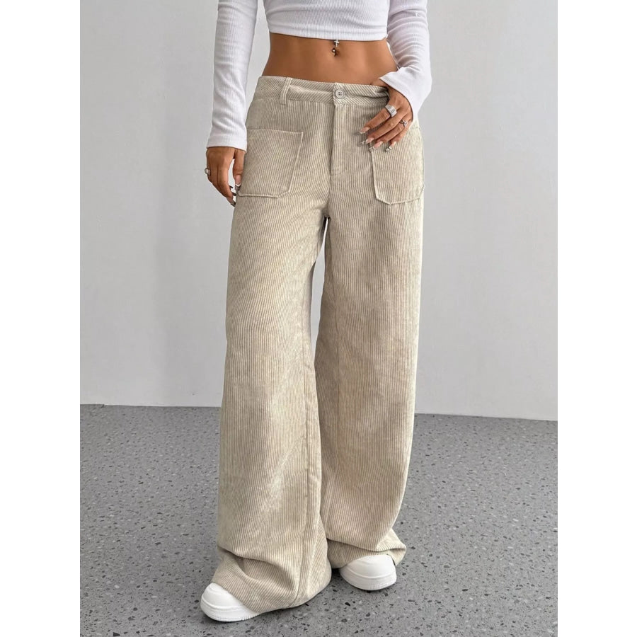 Corduroy Wide Leg Pants Apparel and Accessories