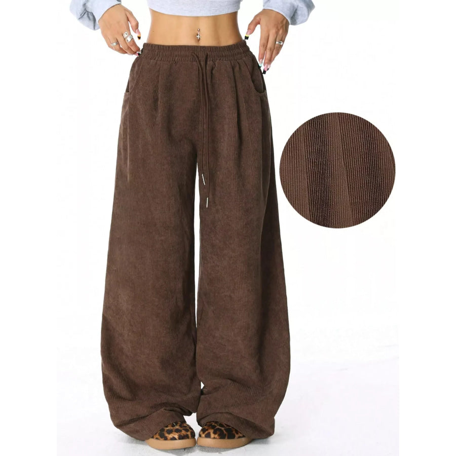 Corduroy Wide Leg Pants Apparel and Accessories