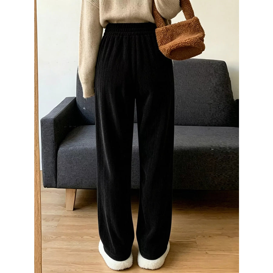 Corduroy Wide-Leg Pants Apparel and Accessories