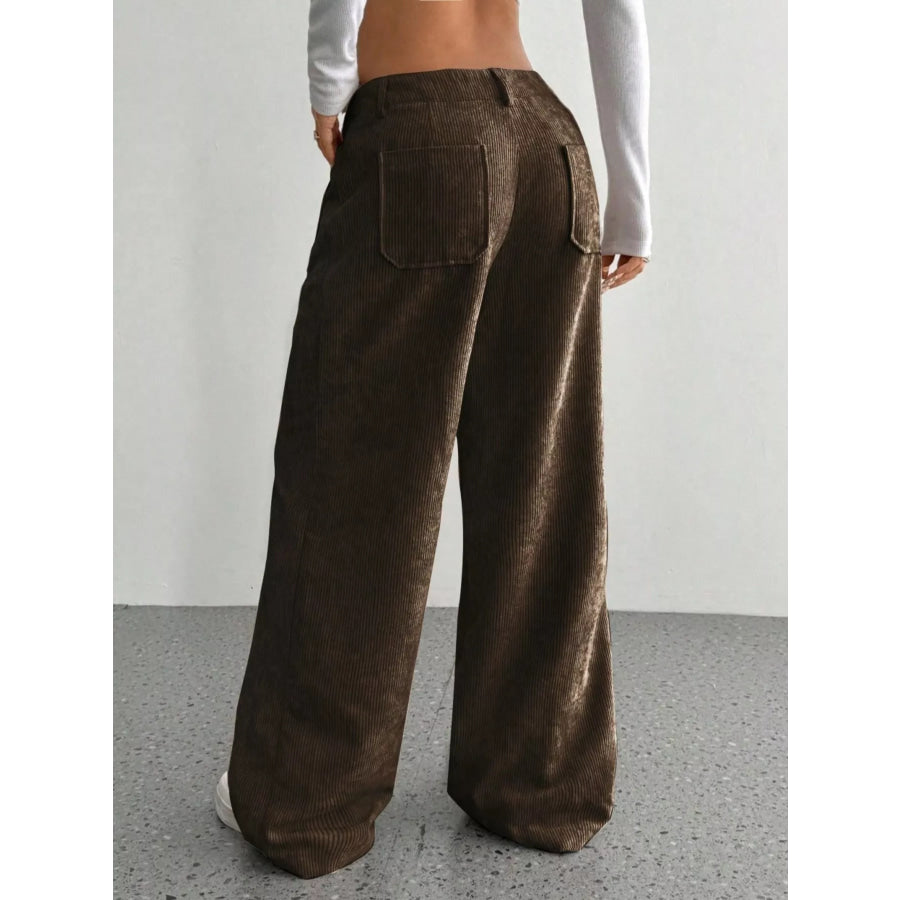 Corduroy Wide Leg Pants Apparel and Accessories