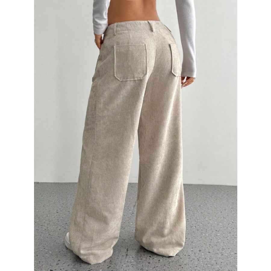 Corduroy Wide Leg Pants Apparel and Accessories