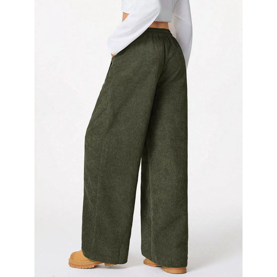 Corduroy Wide Leg Pants Apparel and Accessories