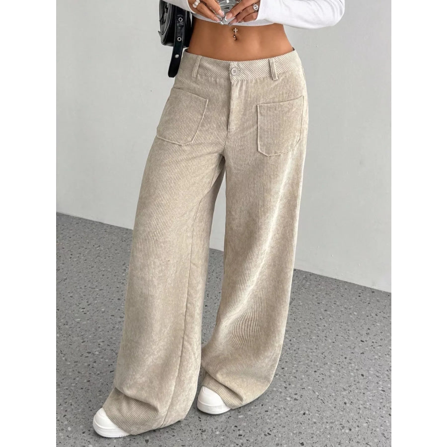 Corduroy Wide Leg Pants Apparel and Accessories