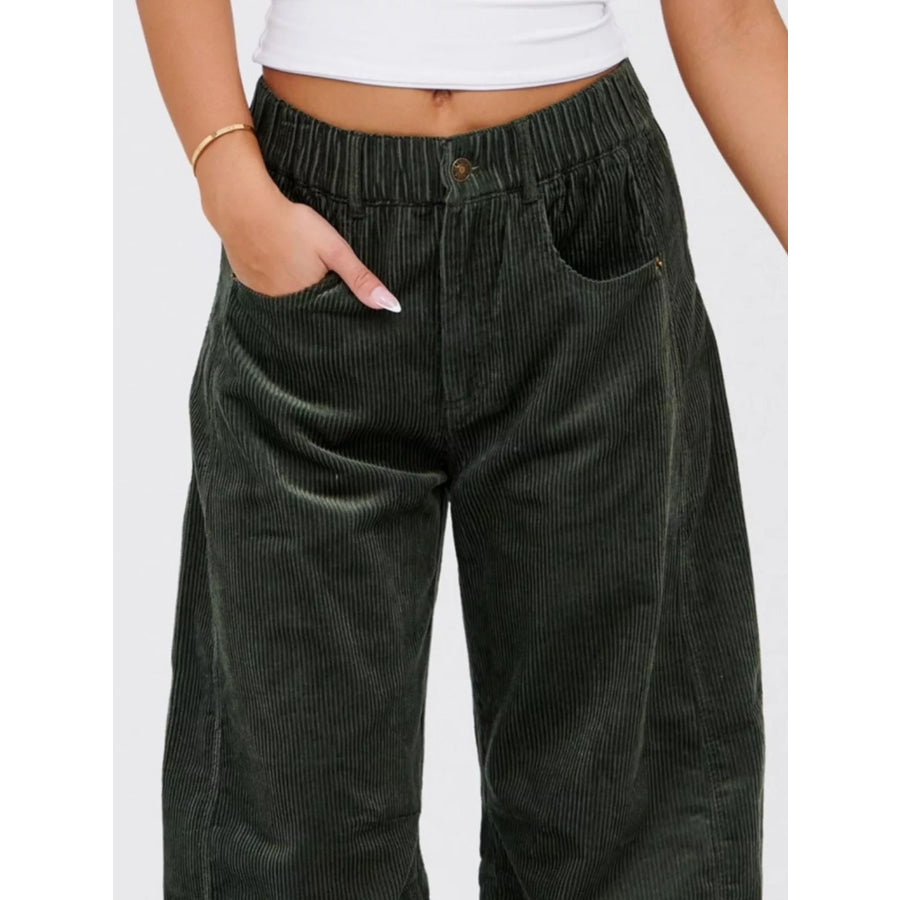 Corduroy Wide Leg Pants Apparel and Accessories