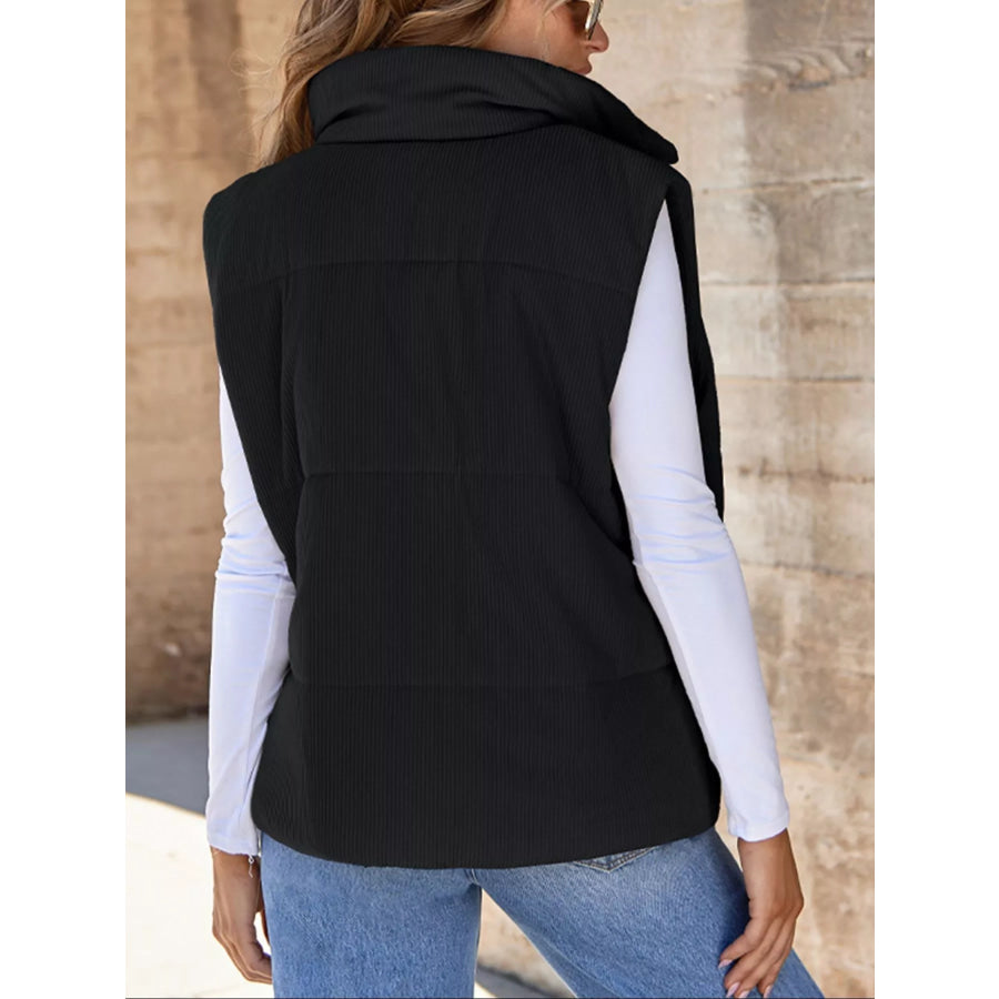 Corduroy Zip Up Vest Coat Apparel and Accessories