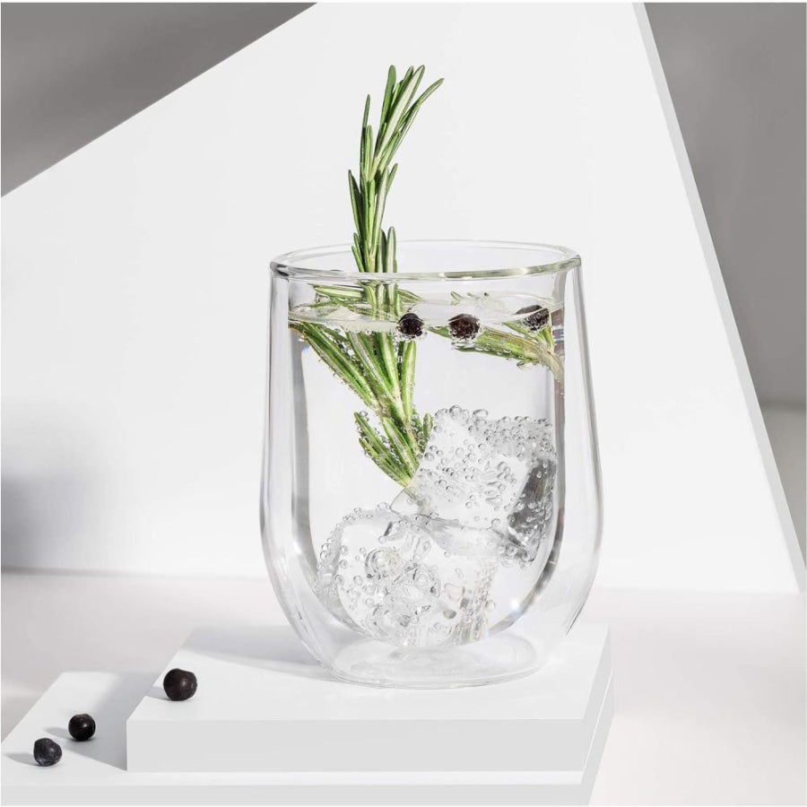 CORKCICLE Stemless Glass Double Pack Gift Set - Clear 12oz 12oz / Clear Glass with Gift Box Drinkware