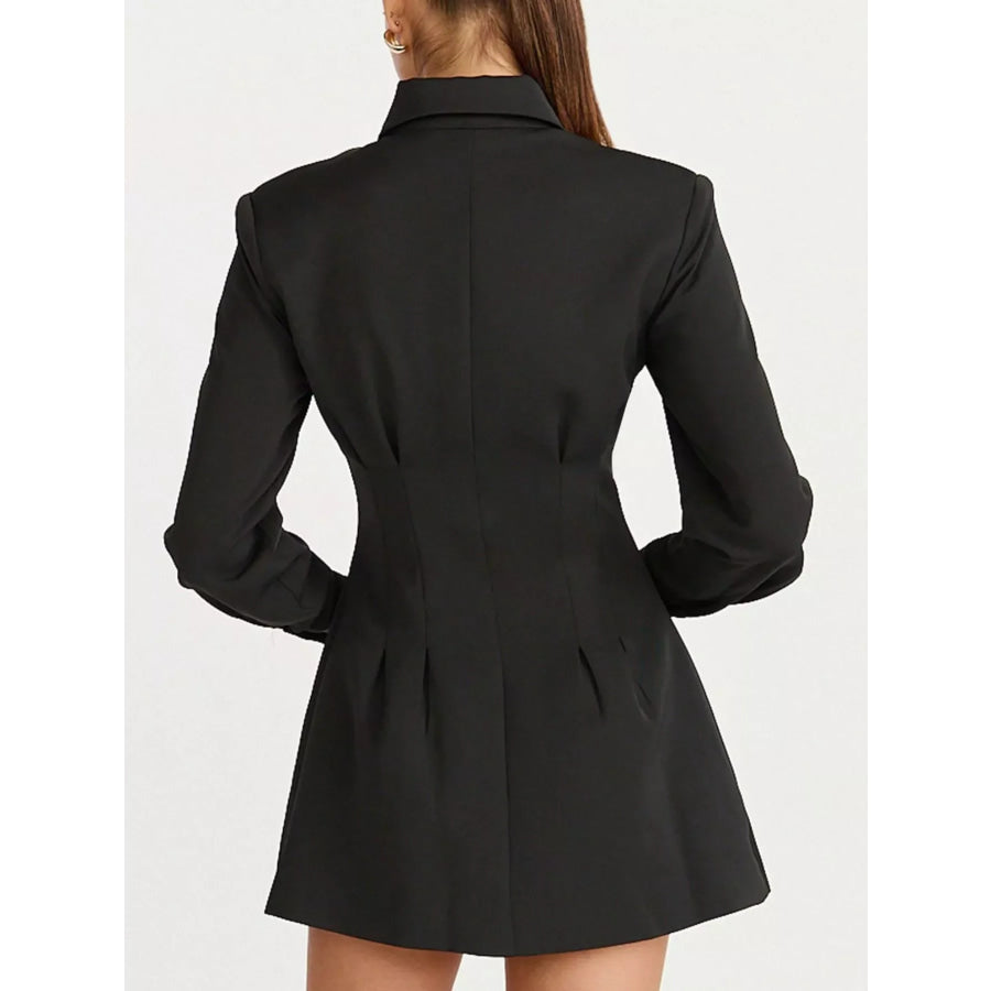 Corset-Style Button-Down Blazer Dress