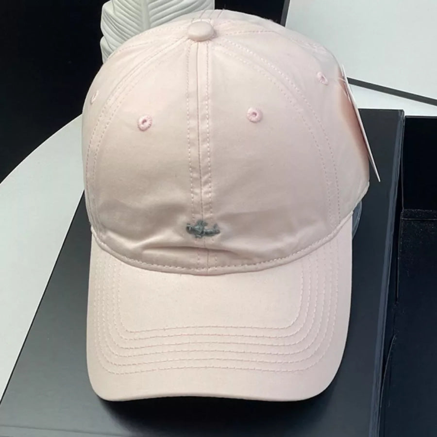 Cotton Baseball Cap with Embroidered Detail Pink / One Size Apparel and Accessories