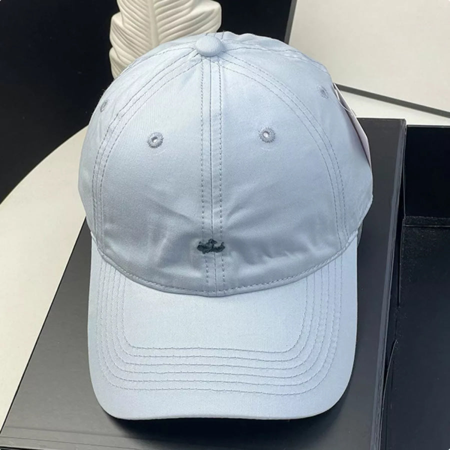 Cotton Baseball Cap with Embroidered Detail Sky Blue / One Size Apparel and Accessories