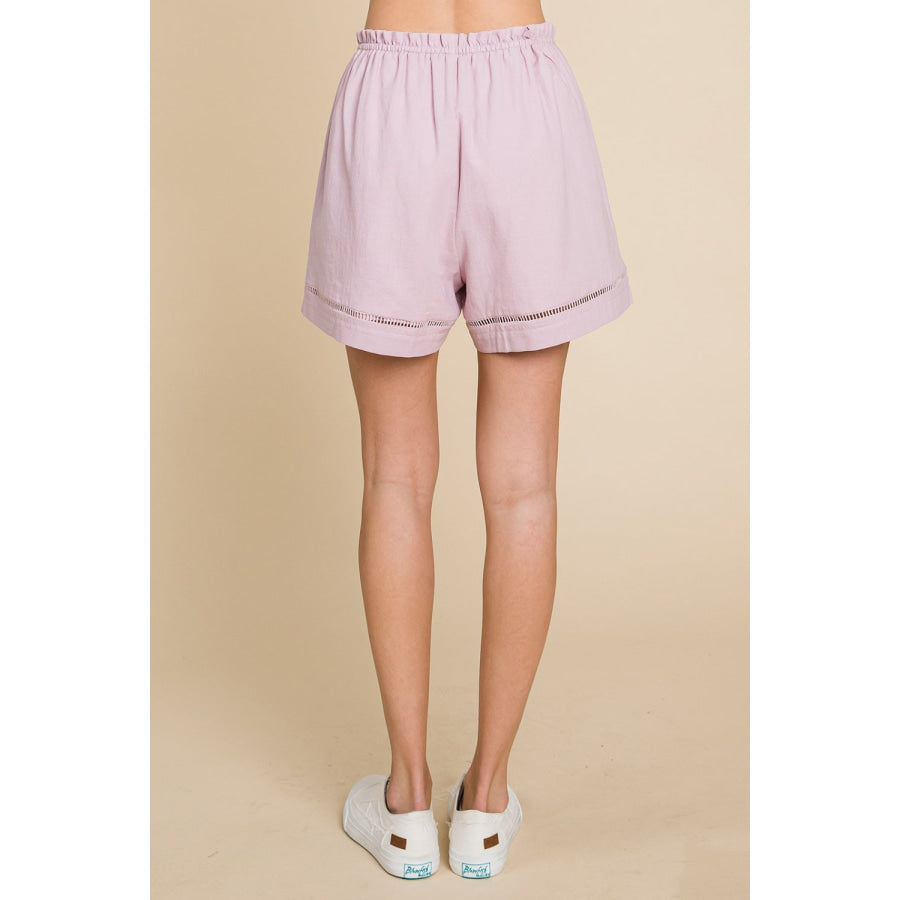 Cotton Bleu by Nu Lab High Waist Drawstring Shorts Apparel and Accessories