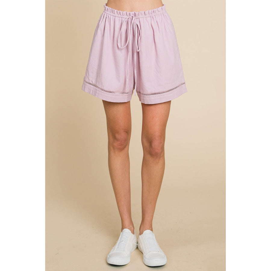 Cotton Bleu by Nu Lab High Waist Drawstring Shorts Apparel and Accessories