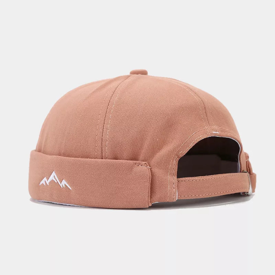 Cotton Brimless Hat Peak Leather Pink / One Size Apparel and Accessories