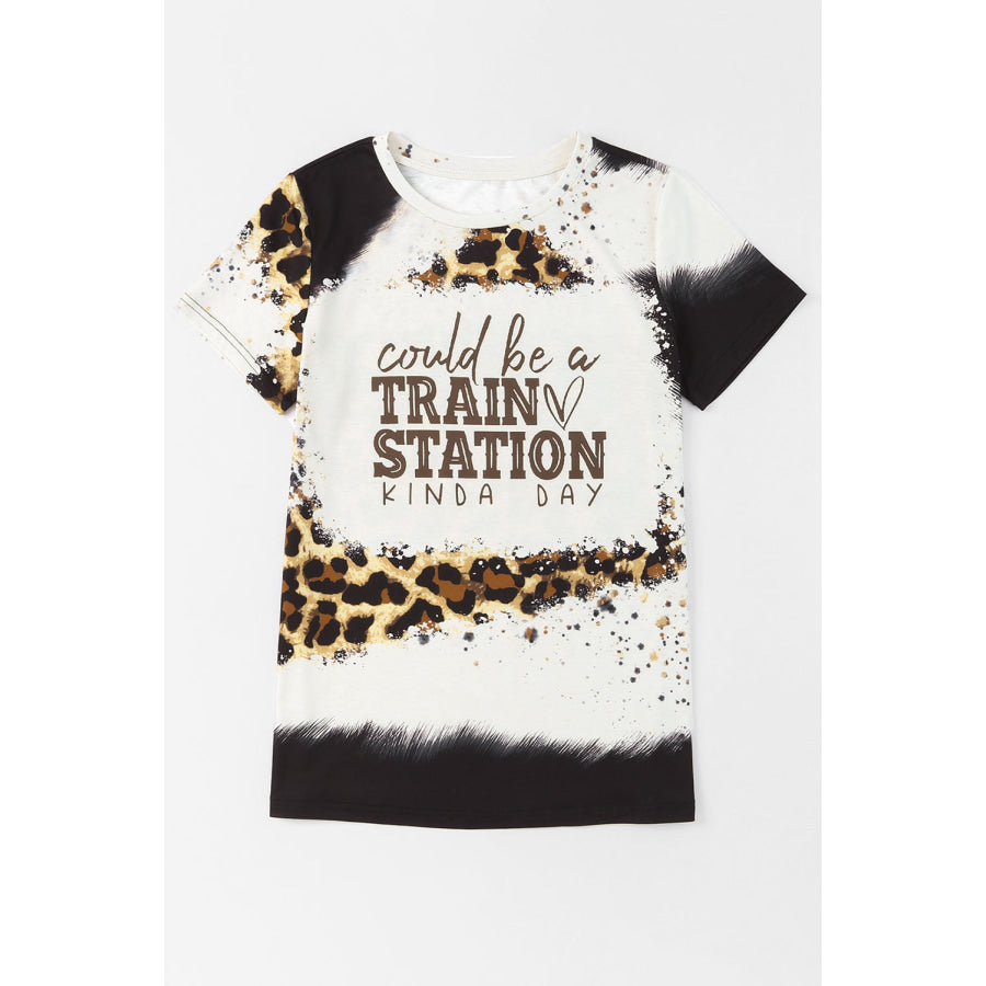 COULD BE A TRAIN STATION KINDA DAY Round Neck T - Shirt Apparel and Accessories