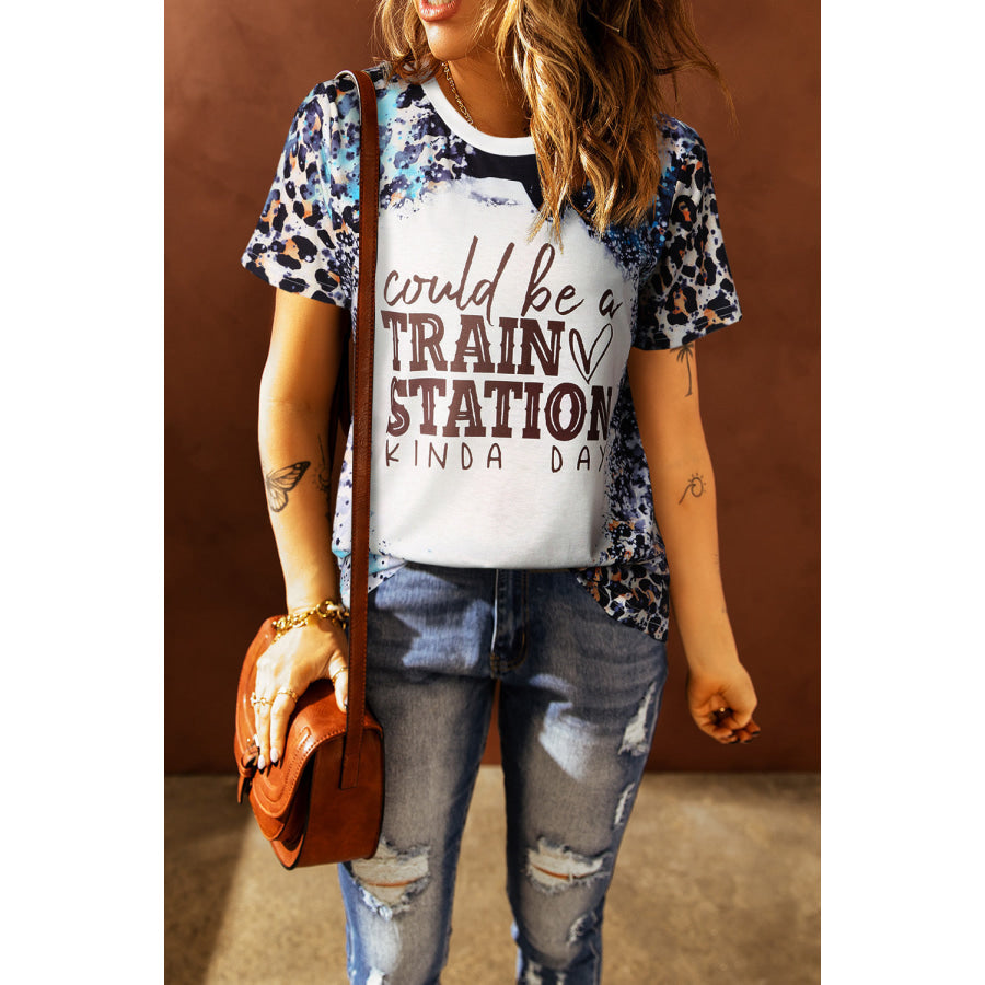 COULD BE A TRAIN STATION KINDA DAY Round Neck T - Shirt Apparel and Accessories