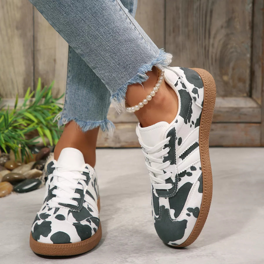 Cow Print Casual Sneakers Apparel and Accessories