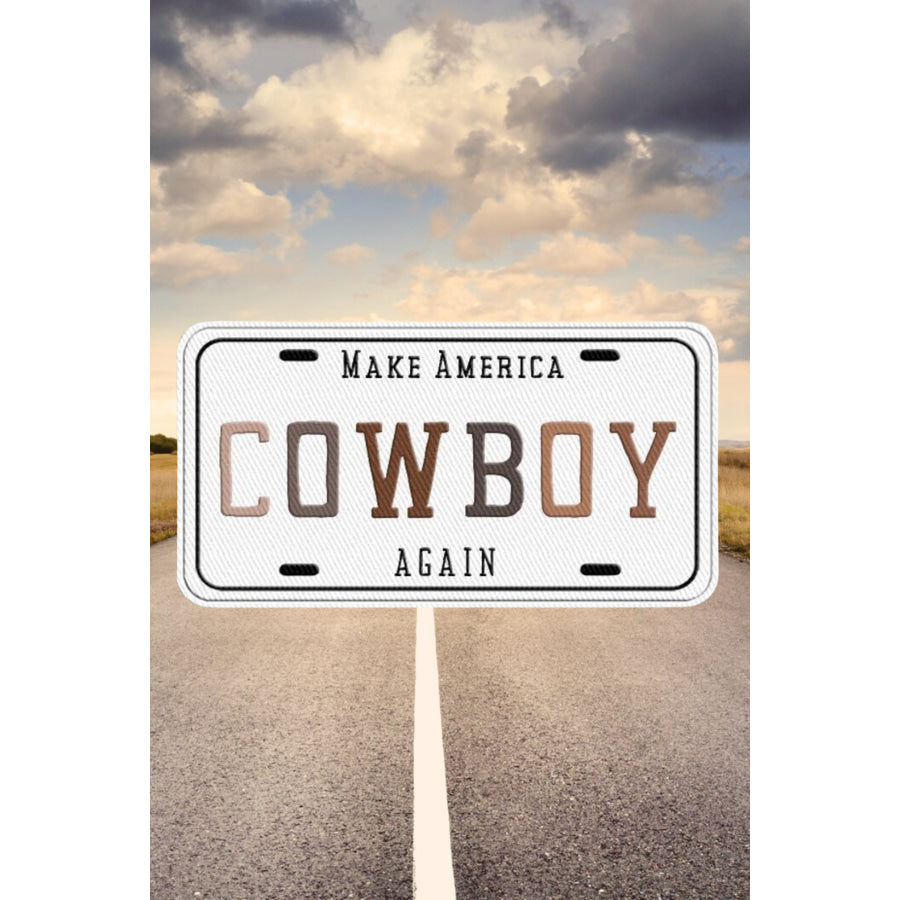 Cowboy Again License Embroidered Patch WS Patches