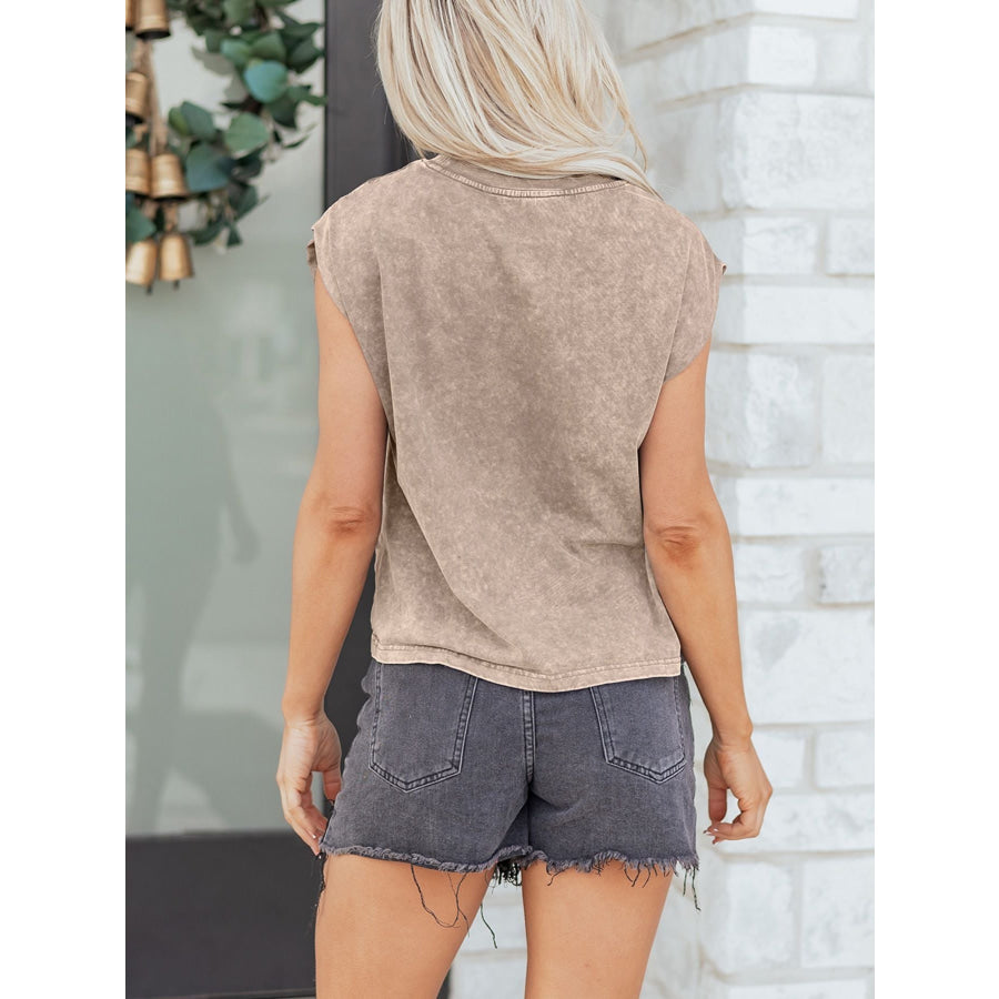 Cowboy & Beer Western Graphic Mineral Wash Tank Top Apparel and Accessories