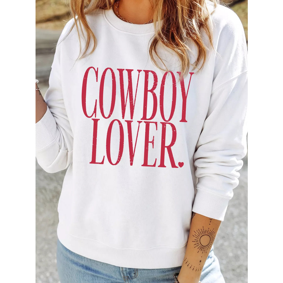 Cowboy Lover Graphic Crewneck Sweatshirt Apparel and Accessories