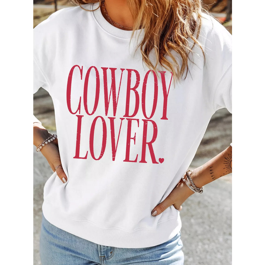 Cowboy Lover Graphic Crewneck Sweatshirt Apparel and Accessories