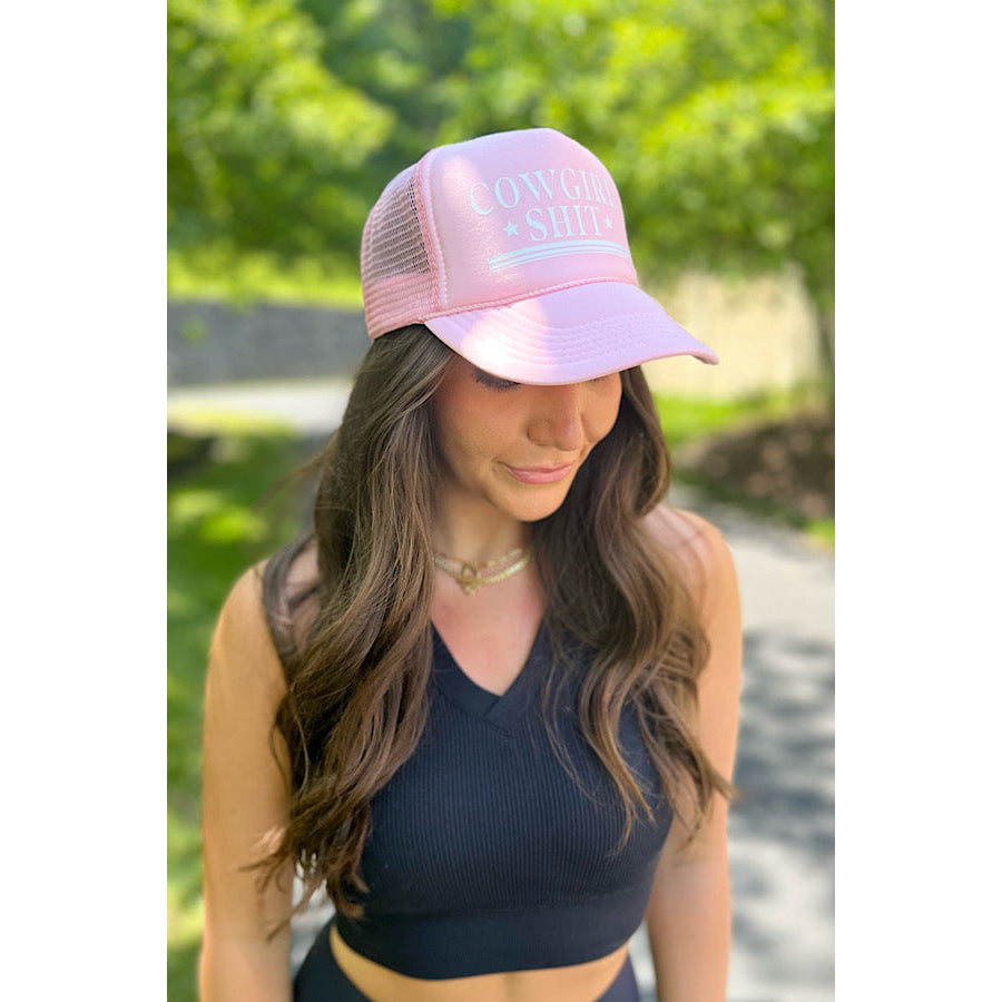 Cowgirl Sh*t Pink Trucker Hat WS 620 Hats