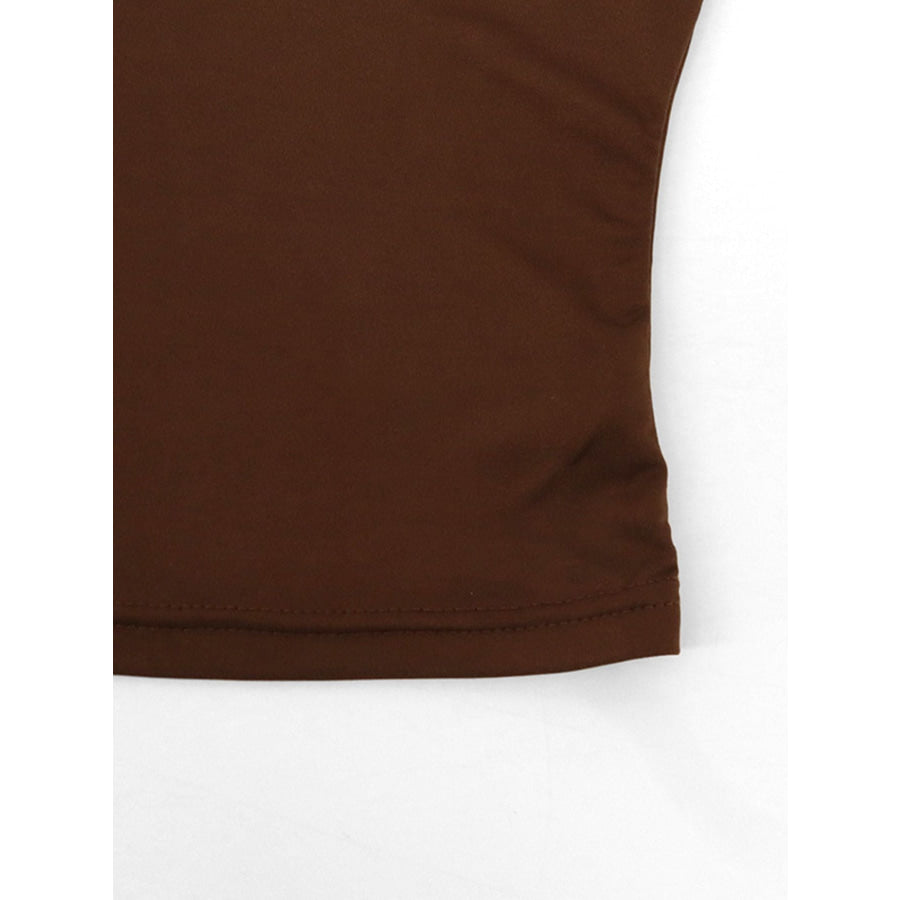 Cowl Neck Ruched Cami Apparel and Accessories