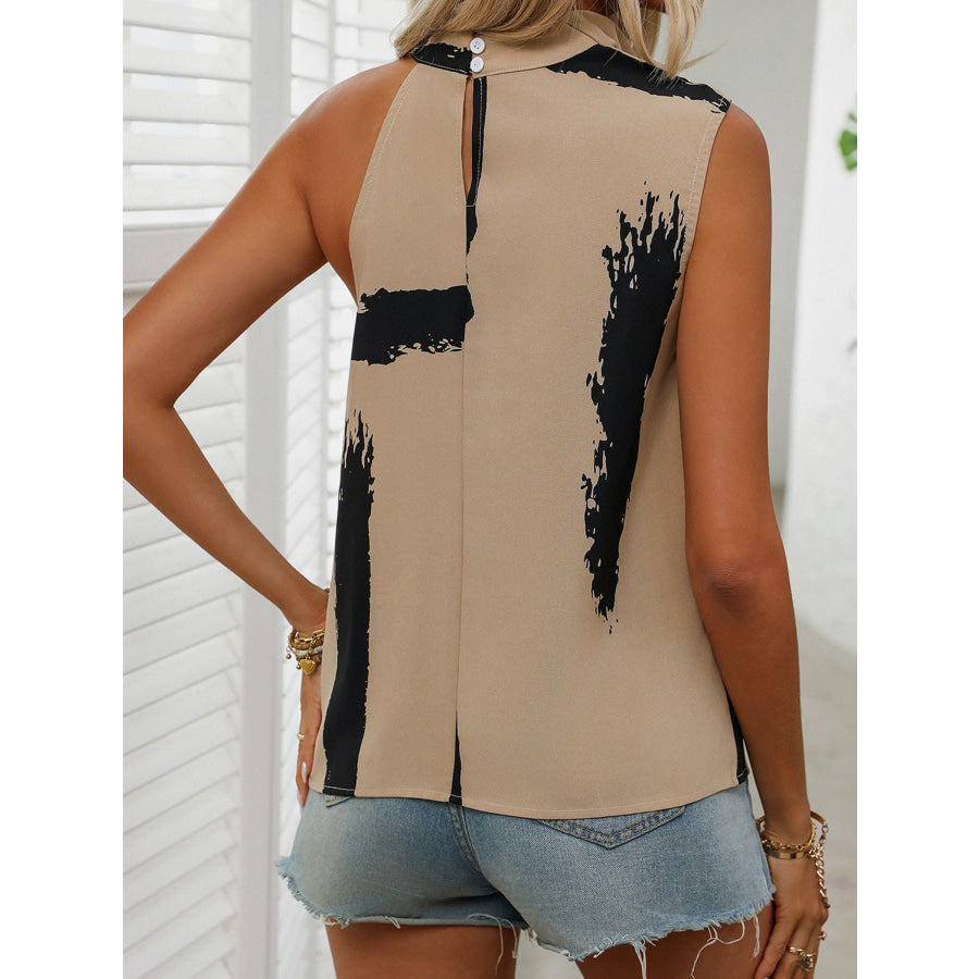 Cowl Neck Sleeveless Blouse Apparel and Accessories