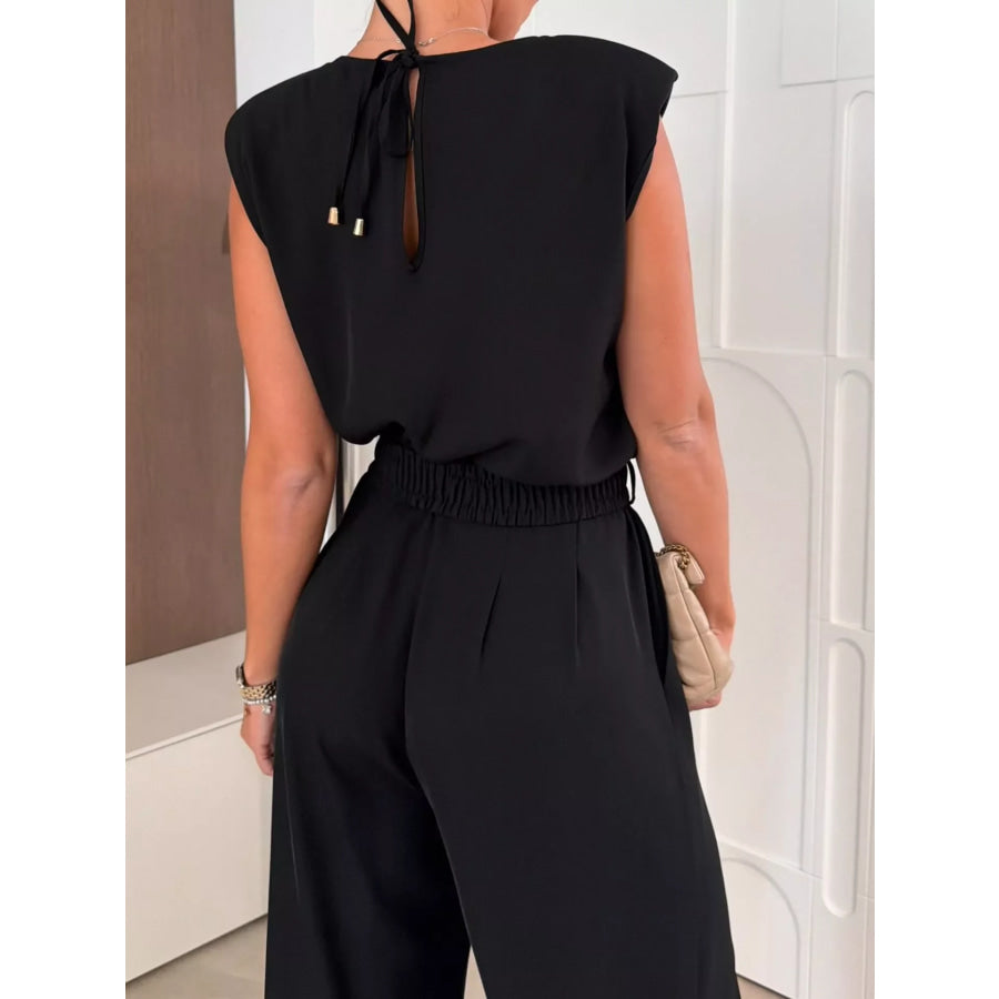 Cowl Neck Wide-Leg Jumpsuit Apparel and Accessories