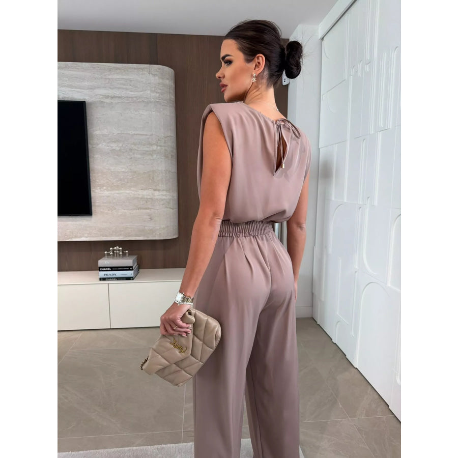 Cowl Neck Wide-Leg Jumpsuit Apparel and Accessories