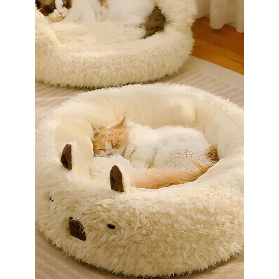 Cozy Bear-Shaped Plush Pet Nest Style 2 / S Apparel and Accessories